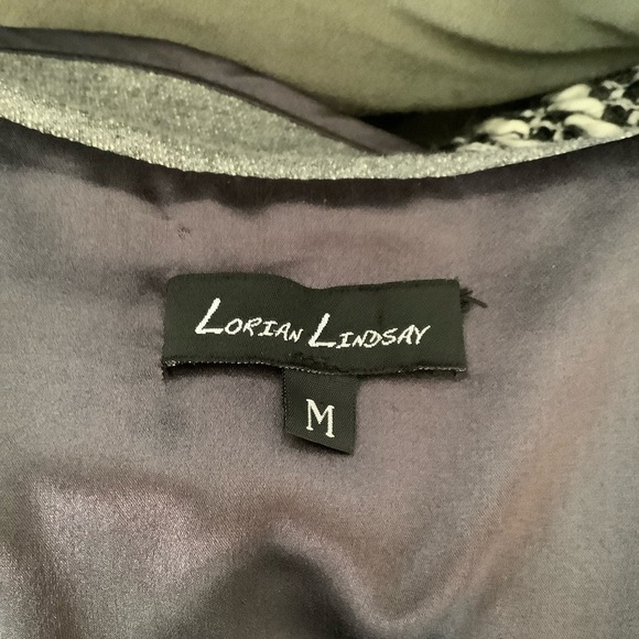 Lorain Lindsay Grey Crop Jacket Sz-M - Picture 6 of 7